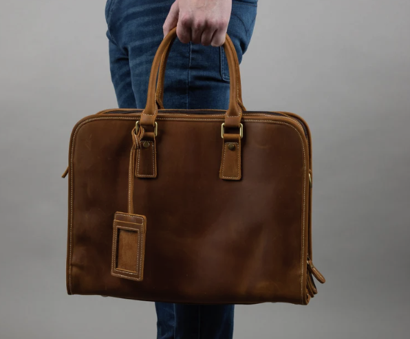 Customized Leather Briefcase - Etsy